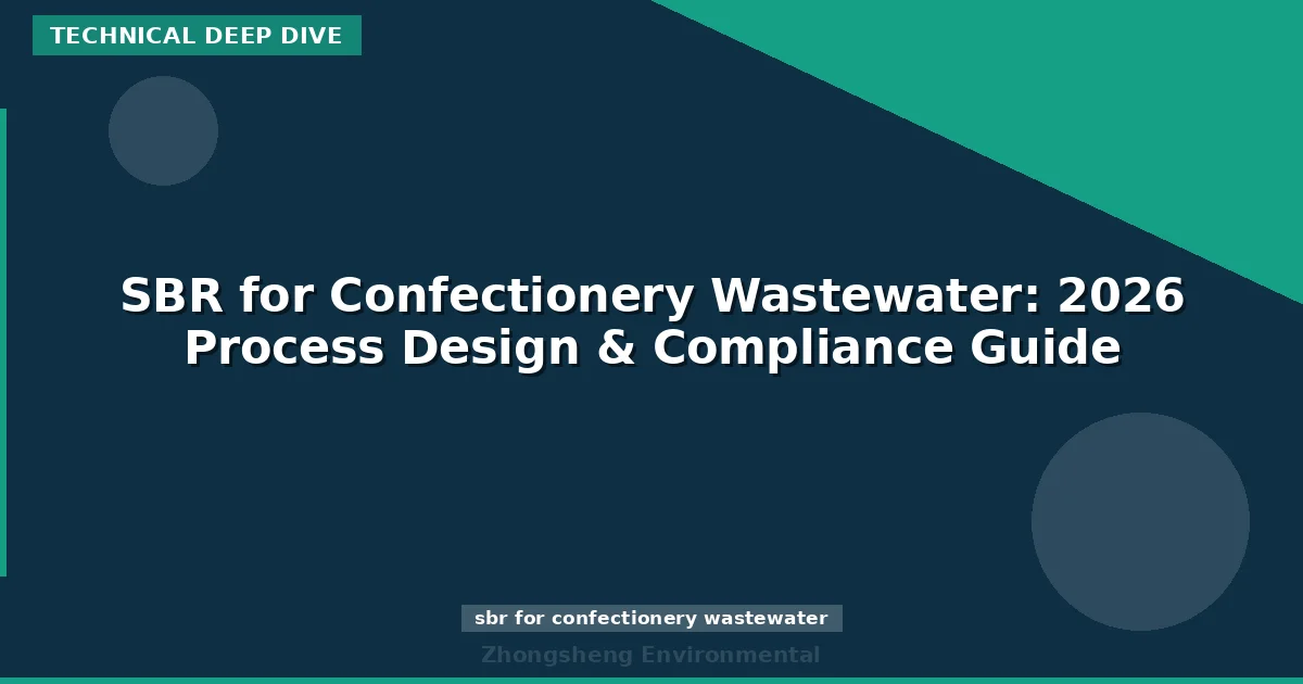 SBR for Confectionery Wastewater: 2026 Process Design & Compliance Guide