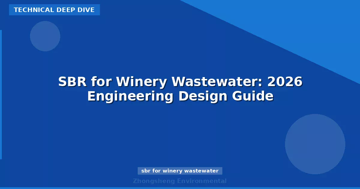 SBR for Winery Wastewater: 2026 Engineering Design Guide