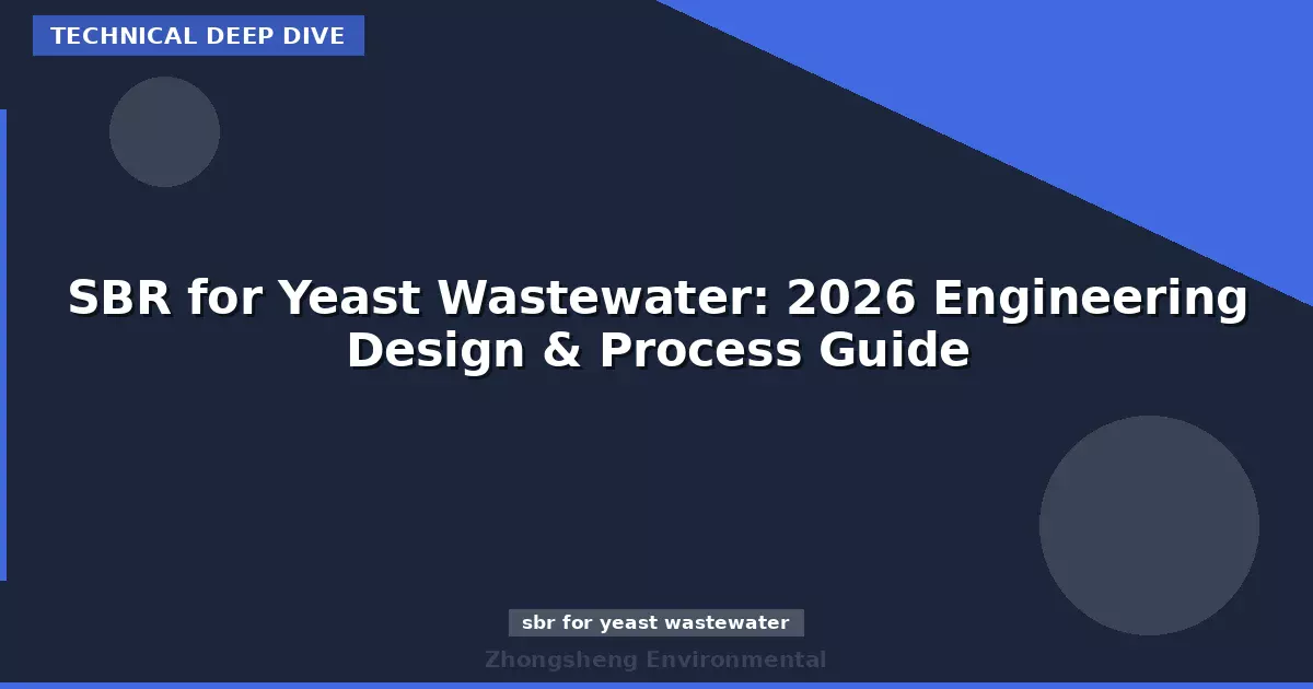 SBR for Yeast Wastewater: 2026 Engineering Design & Process Guide