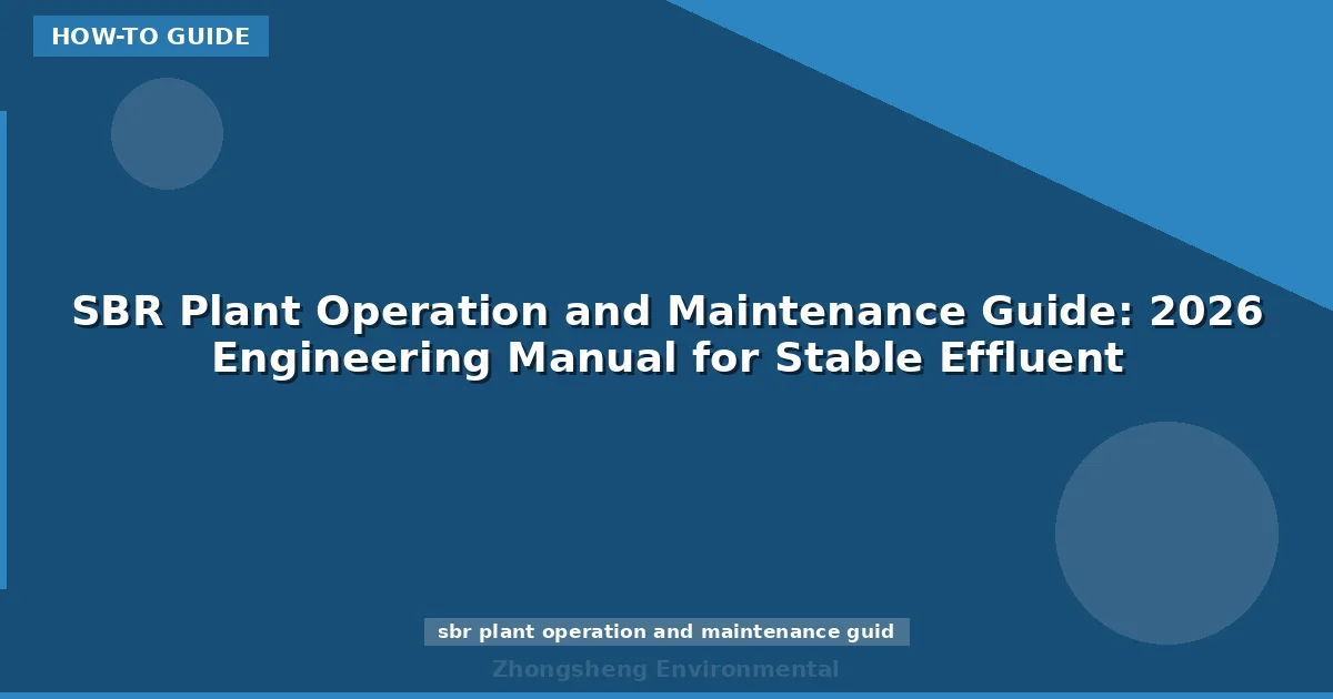 SBR Plant Operation and Maintenance Guide: 2026 Engineering Manual for Stable Effluent