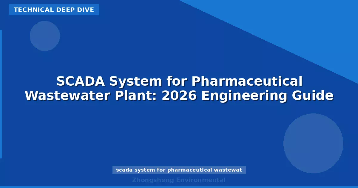 SCADA System for Pharmaceutical Wastewater Plant: 2026 Engineering Guide