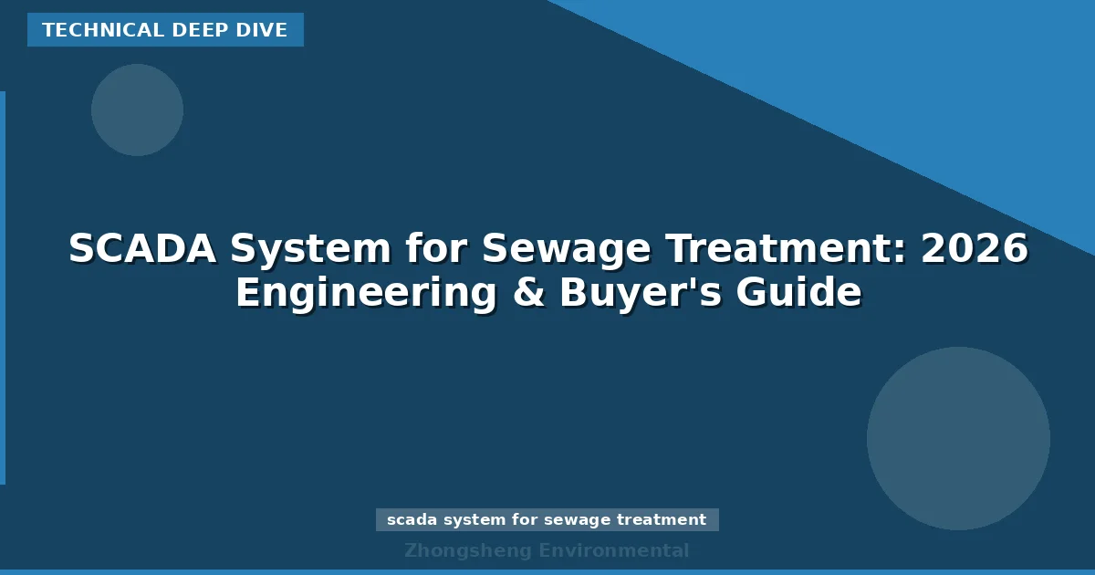 SCADA System for Sewage Treatment: 2026 Engineering & Buyer's Guide