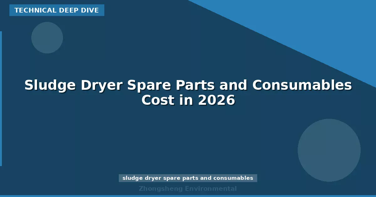 Sludge Dryer Spare Parts and Consumables Cost in 2026