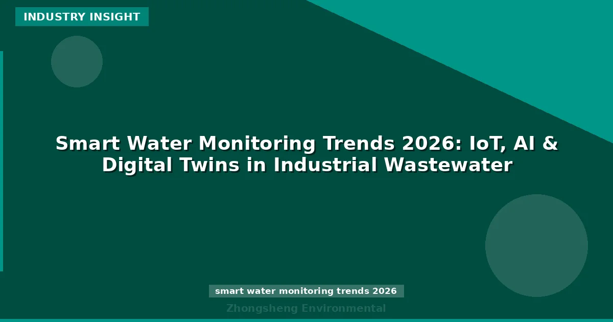 Smart Water Monitoring Trends 2026: IoT, AI & Digital Twins in Industrial Wastewater