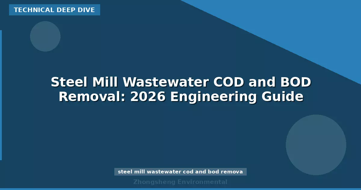 Steel Mill Wastewater COD and BOD Removal: 2026 Engineering Guide