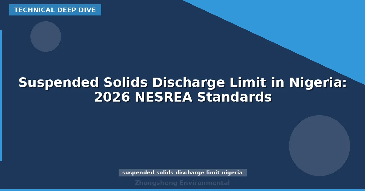 Suspended Solids Discharge Limit in Nigeria: 2026 NESREA Standards