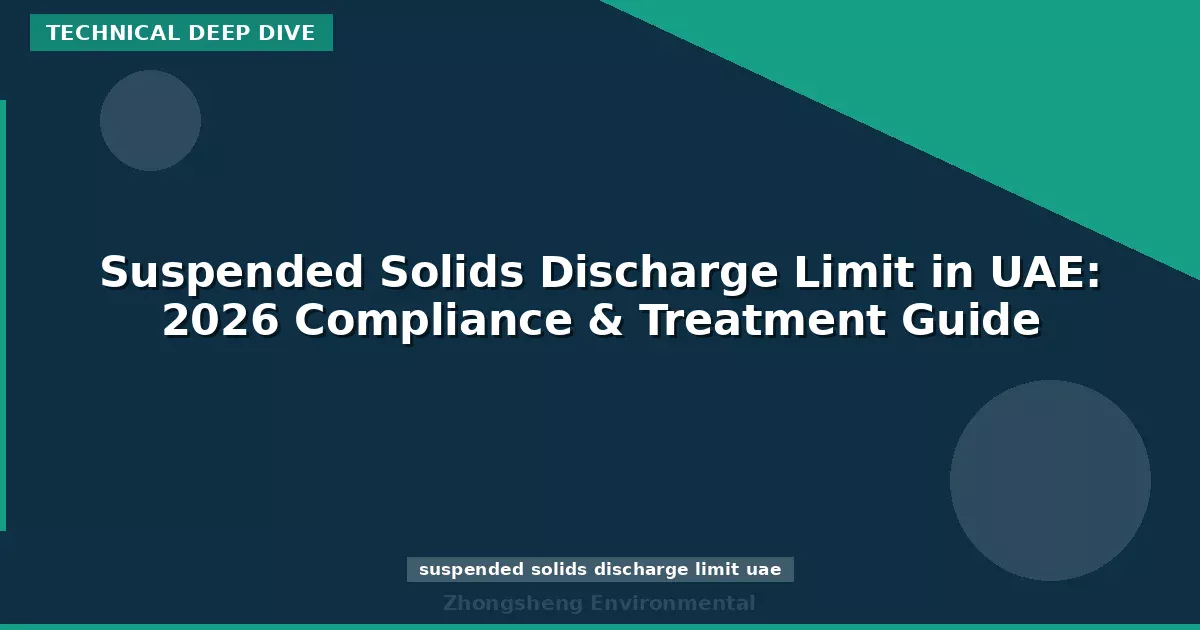 Suspended Solids Discharge Limit in UAE: 2026 Compliance & Treatment Guide