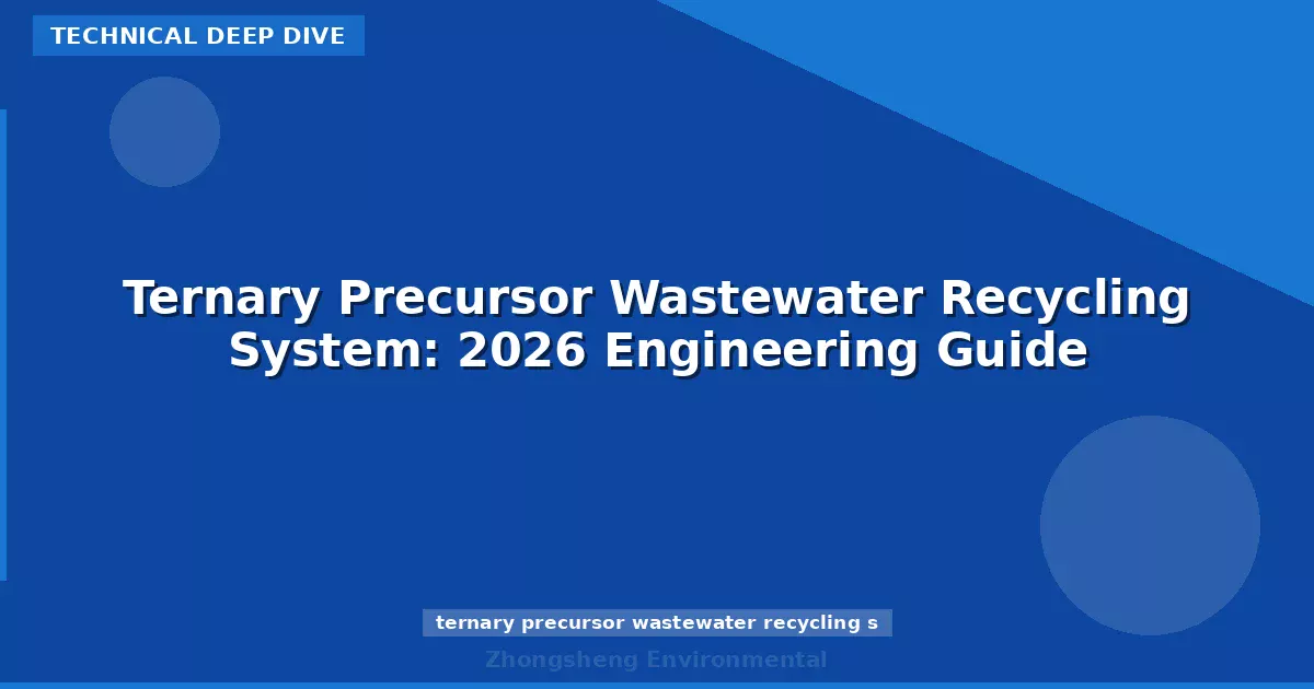 Ternary Precursor Wastewater Recycling System: 2026 Engineering Guide