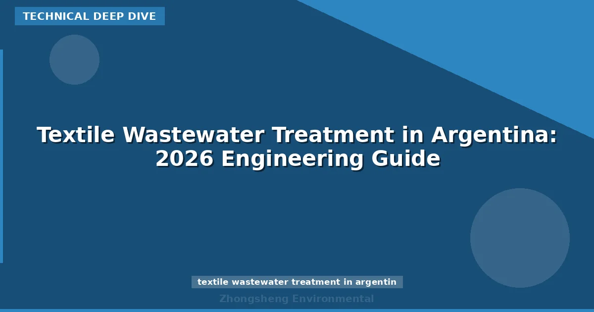 Textile Wastewater Treatment in Argentina: 2026 Engineering Guide