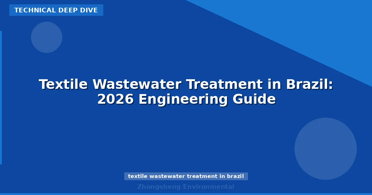 Textile Wastewater Treatment in Brazil: 2026 Engineering Guide
