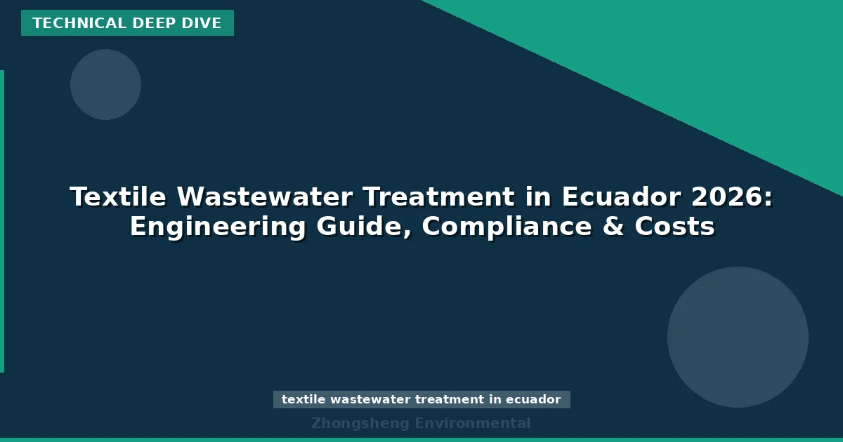 Textile Wastewater Treatment in Ecuador 2026: Engineering Guide, Compliance & Costs
