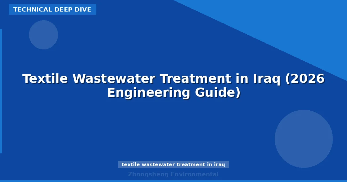 Textile Wastewater Treatment in Iraq (2026 Engineering Guide)