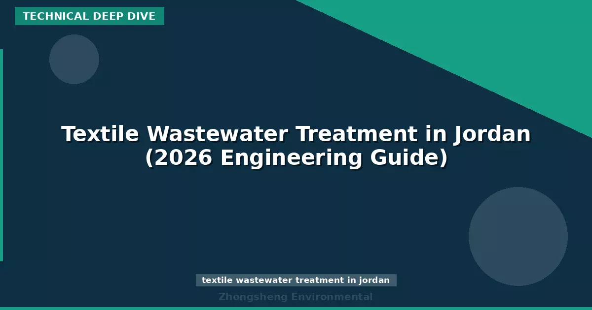 Textile Wastewater Treatment in Jordan (2026 Engineering Guide)