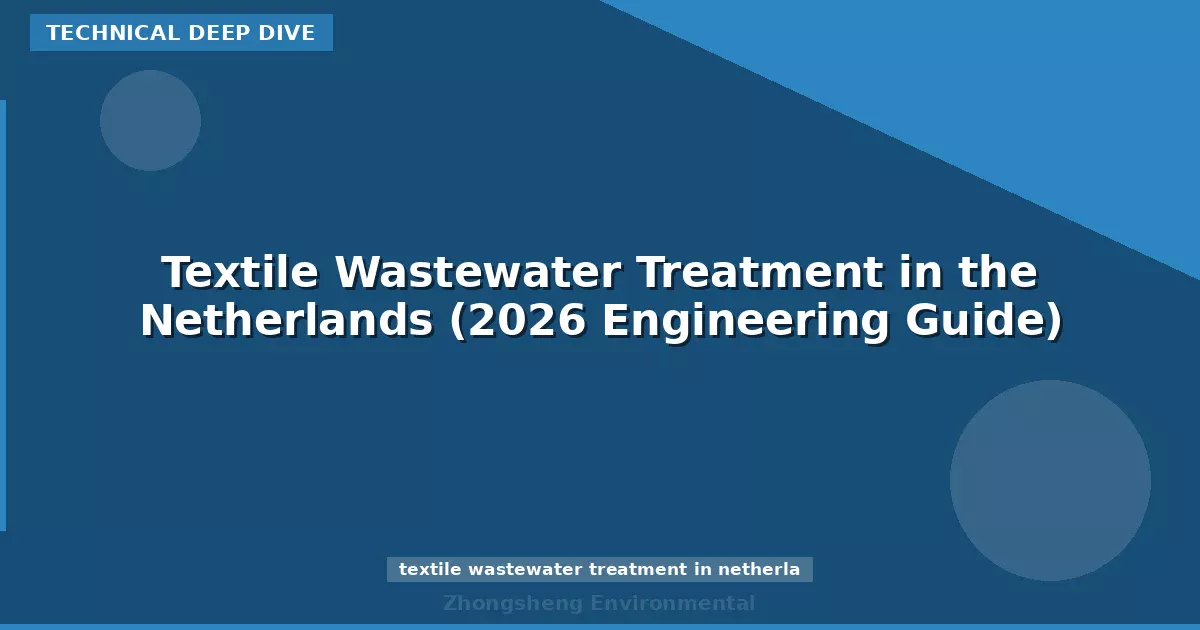 Textile Wastewater Treatment in the Netherlands (2026 Engineering Guide)