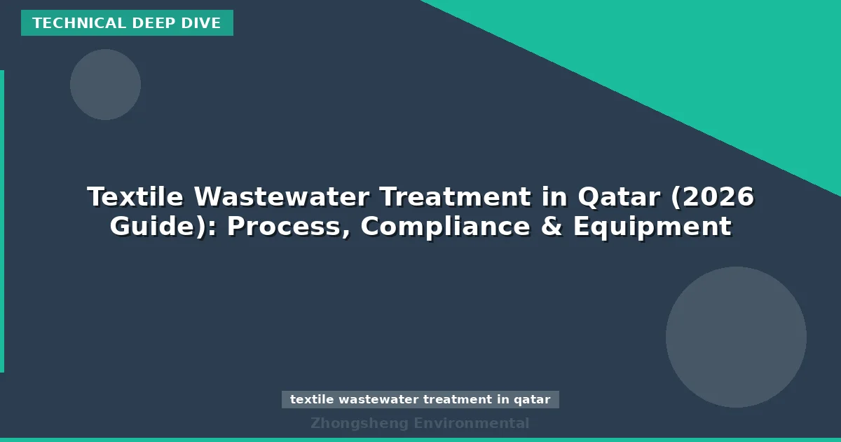 Textile Wastewater Treatment in Qatar (2026 Guide): Process, Compliance & Equipment