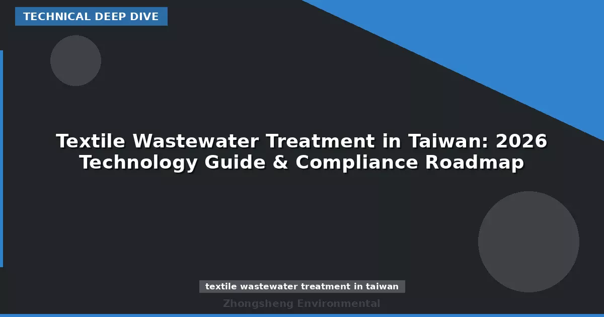 Textile Wastewater Treatment in Taiwan: 2026 Technology Guide & Compliance Roadmap