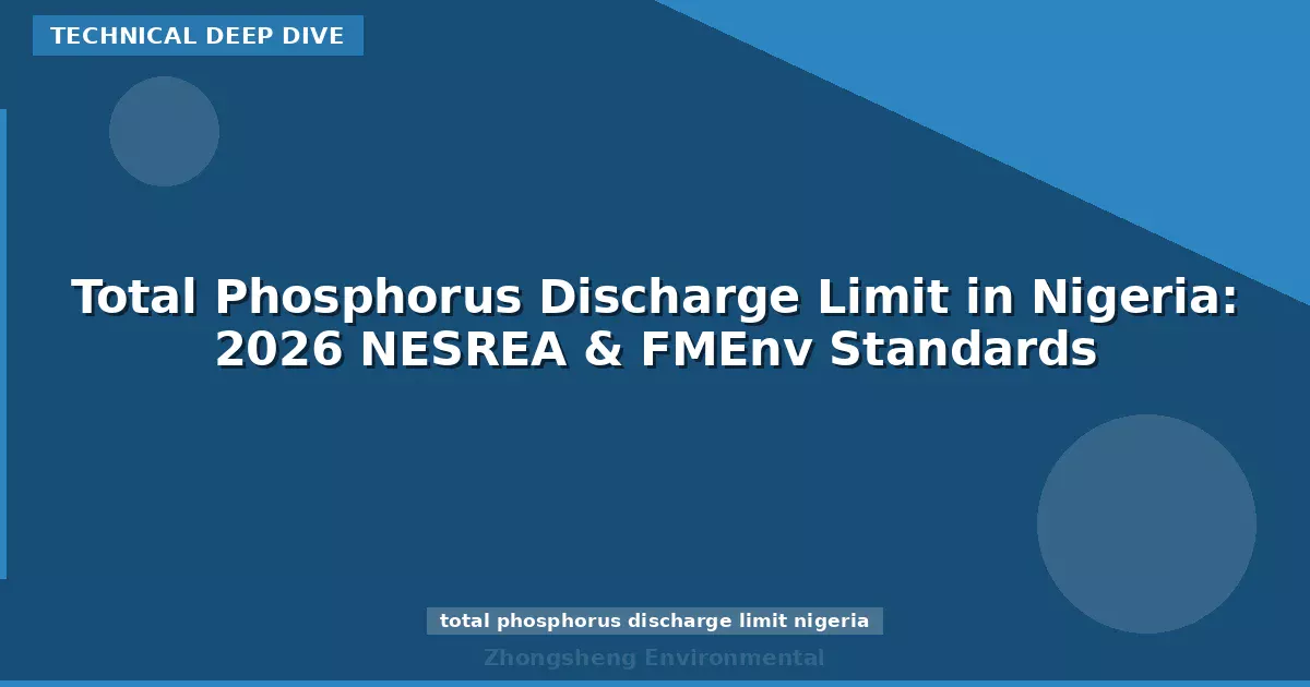 Total Phosphorus Discharge Limit in Nigeria: 2026 NESREA & FMEnv Standards