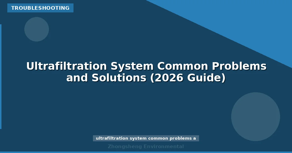 Ultrafiltration System Common Problems and Solutions (2026 Guide)