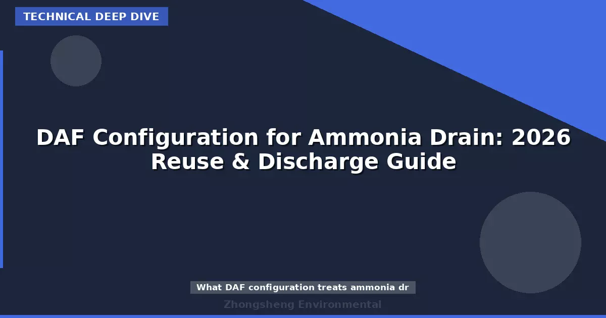 DAF Configuration for Ammonia Drain: 2026 Reuse & Discharge Guide