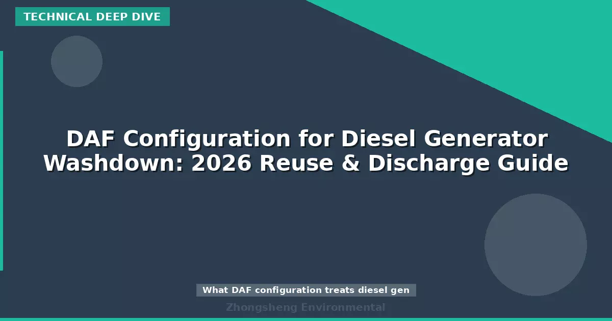 DAF Configuration for Diesel Generator Washdown: 2026 Reuse & Discharge Guide