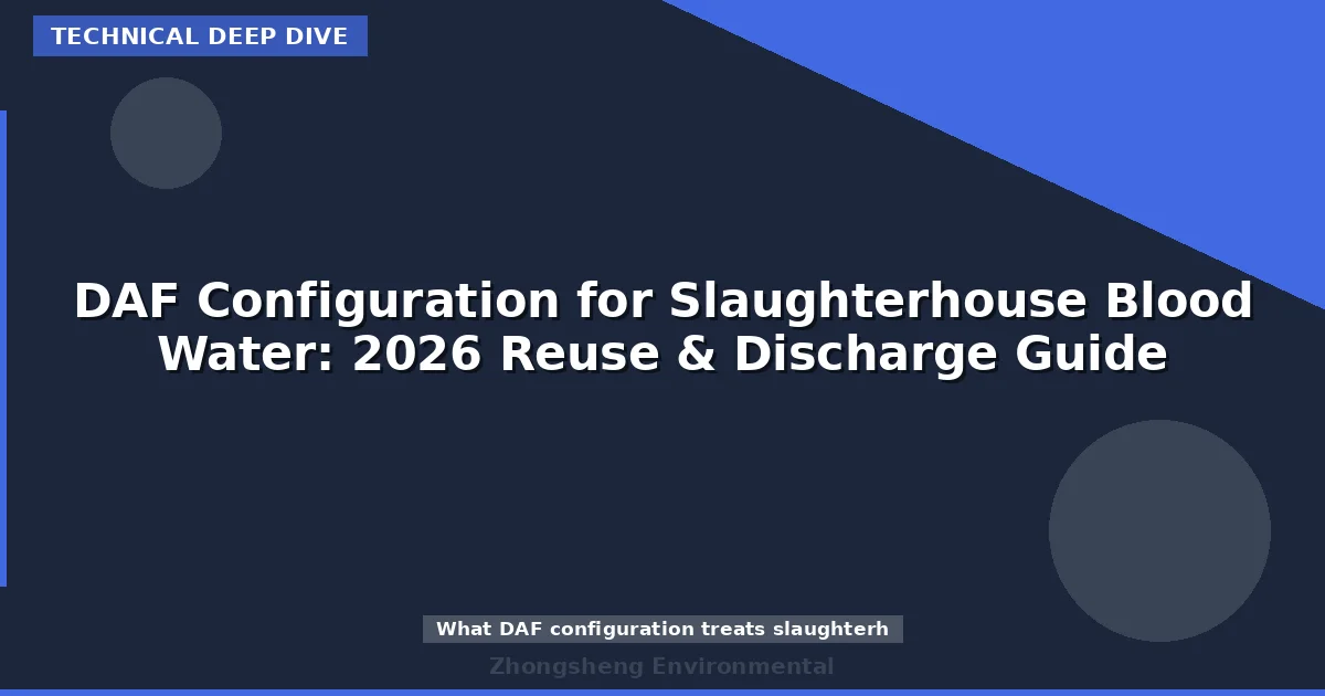 DAF Configuration for Slaughterhouse Blood Water: 2026 Reuse & Discharge Guide