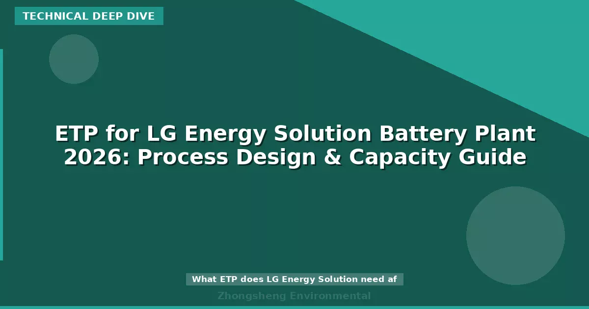 ETP for LG Energy Solution Battery Plant 2026: Process Design & Capacity Guide