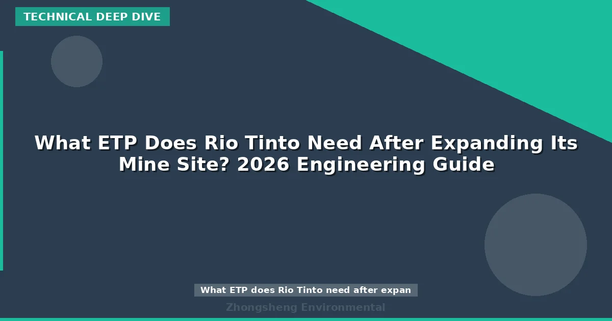 What ETP Does Rio Tinto Need After Expanding Its Mine Site? 2026 Engineering Guide