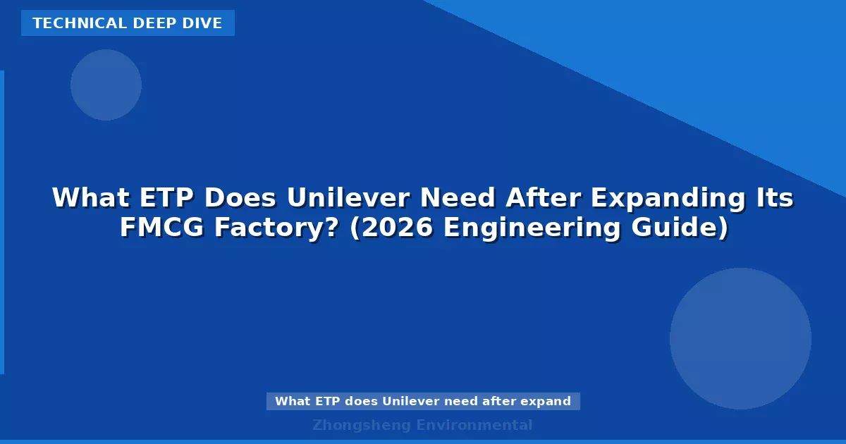 What ETP Does Unilever Need After Expanding Its FMCG Factory? (2026 Engineering Guide)