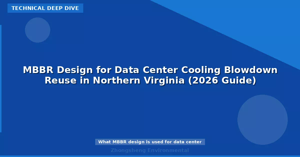 MBBR Design for Data Center Cooling Blowdown Reuse in Northern Virginia (2026 Guide)