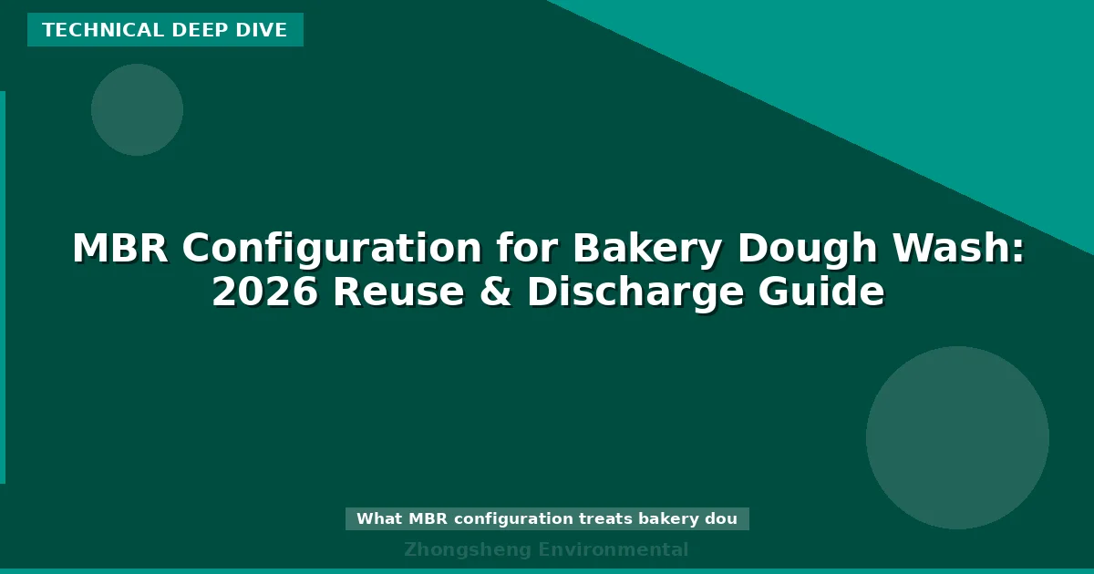 MBR Configuration for Bakery Dough Wash: 2026 Reuse & Discharge Guide
