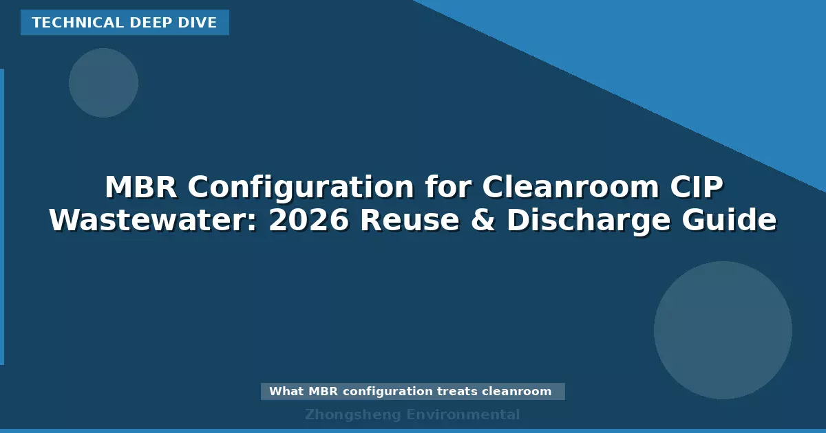 MBR Configuration for Cleanroom CIP Wastewater: 2026 Reuse & Discharge Guide