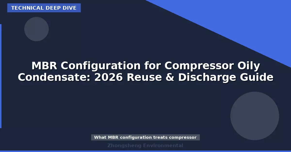 MBR Configuration for Compressor Oily Condensate: 2026 Reuse & Discharge Guide
