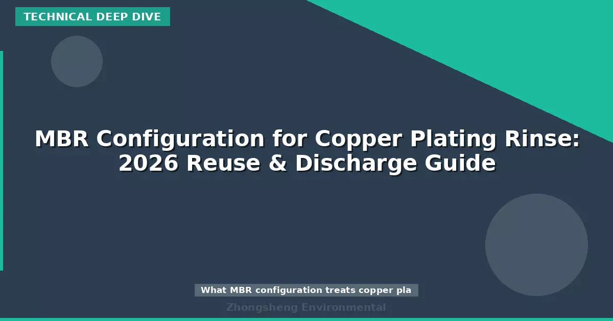 MBR Configuration for Copper Plating Rinse: 2026 Reuse & Discharge Guide