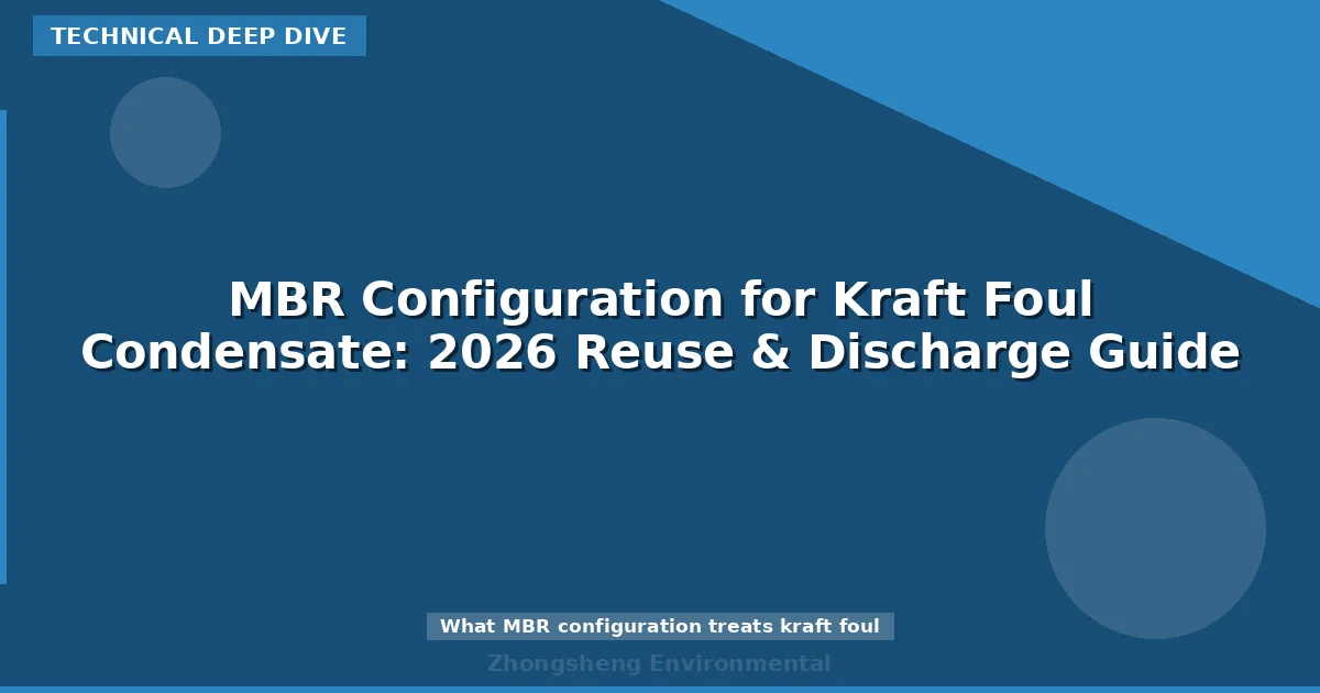 MBR Configuration for Kraft Foul Condensate: 2026 Reuse & Discharge Guide