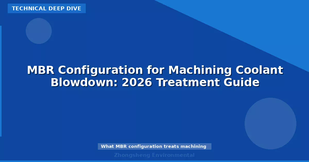 MBR Configuration for Machining Coolant Blowdown: 2026 Treatment Guide