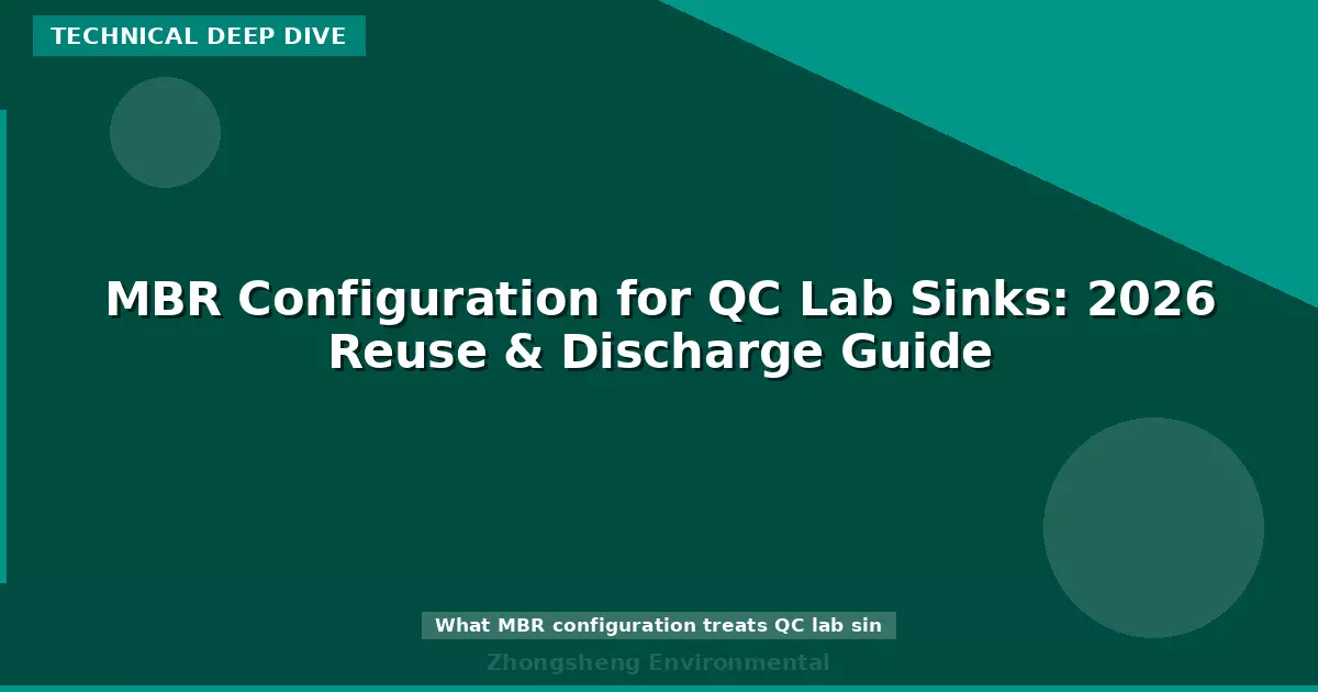 MBR Configuration for QC Lab Sinks: 2026 Reuse & Discharge Guide