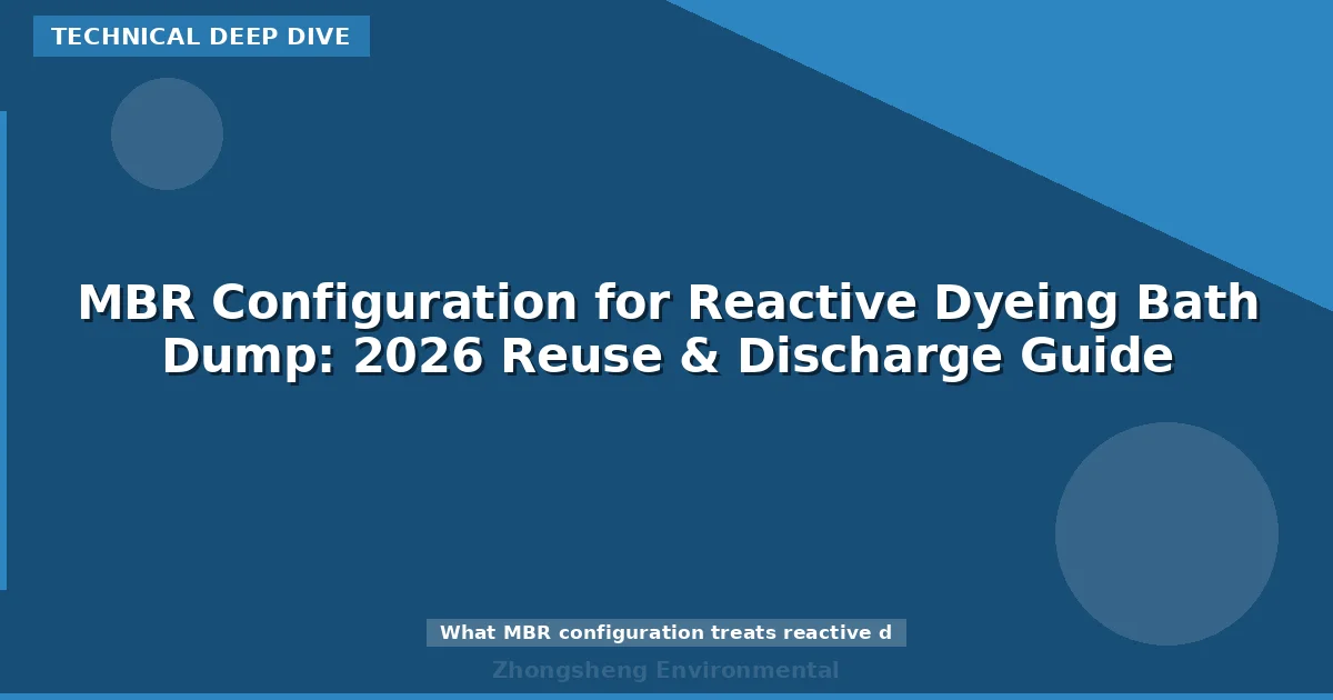 MBR Configuration for Reactive Dyeing Bath Dump: 2026 Reuse & Discharge Guide