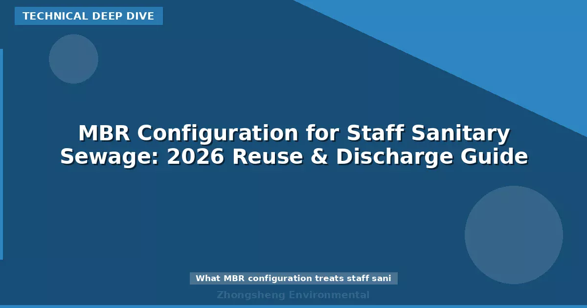 MBR Configuration for Staff Sanitary Sewage: 2026 Reuse & Discharge Guide