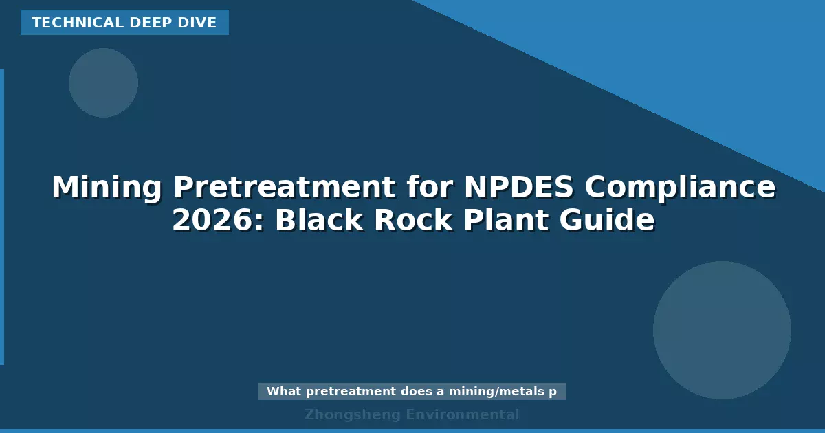 Mining Pretreatment for NPDES Compliance 2026: Black Rock Plant Guide