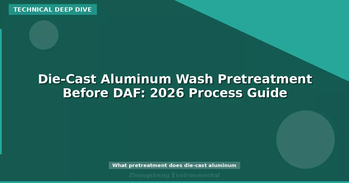 Die-Cast Aluminum Wash Pretreatment Before DAF: 2026 Process Guide