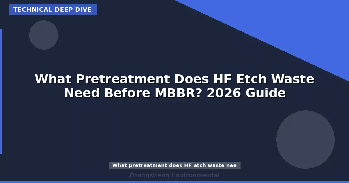 What Pretreatment Does HF Etch Waste Need Before MBBR? 2026 Guide