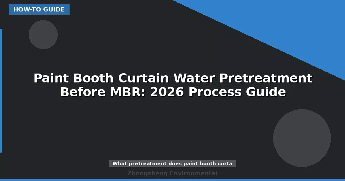 Paint Booth Curtain Water Pretreatment Before MBR: 2026 Process Guide