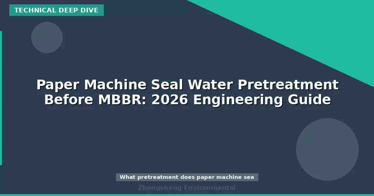 Paper Machine Seal Water Pretreatment Before MBBR: 2026 Engineering Guide