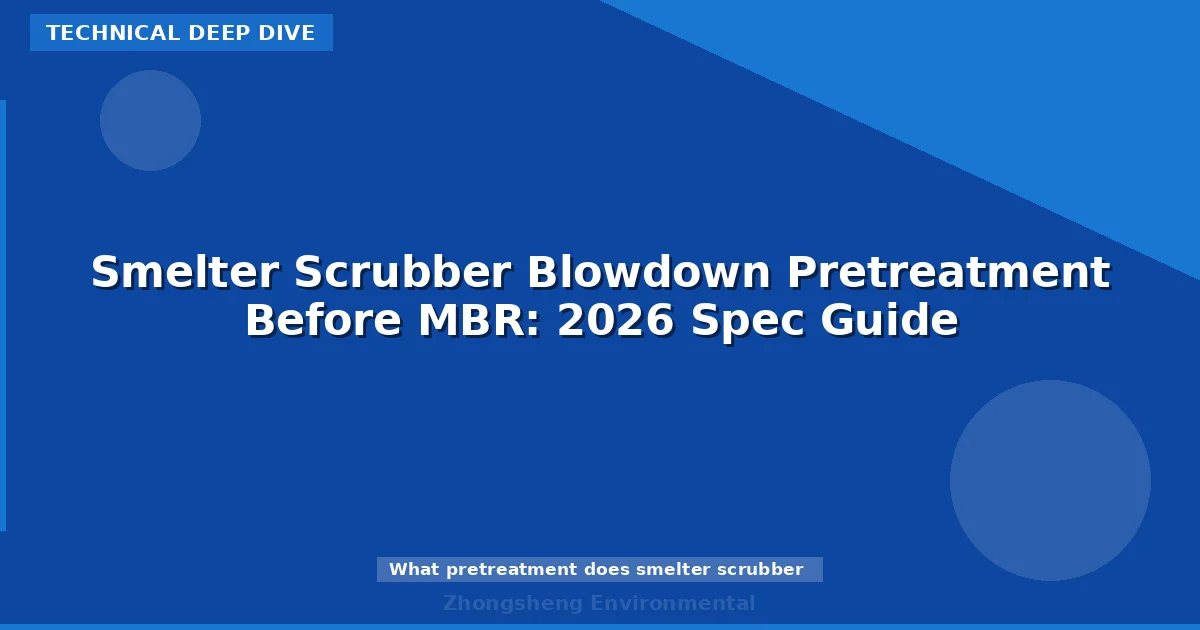 Smelter Scrubber Blowdown Pretreatment Before MBR: 2026 Spec Guide