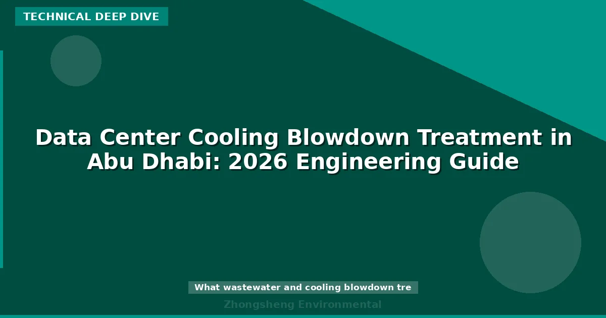 Data Center Cooling Blowdown Treatment in Abu Dhabi: 2026 Engineering Guide