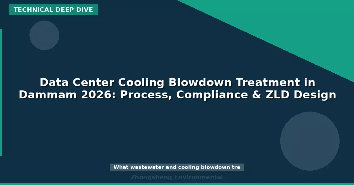 Data Center Cooling Blowdown Treatment in Dammam 2026: Process, Compliance & ZLD Design