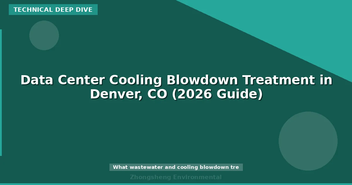 Data Center Cooling Blowdown Treatment in Denver, CO (2026 Guide)