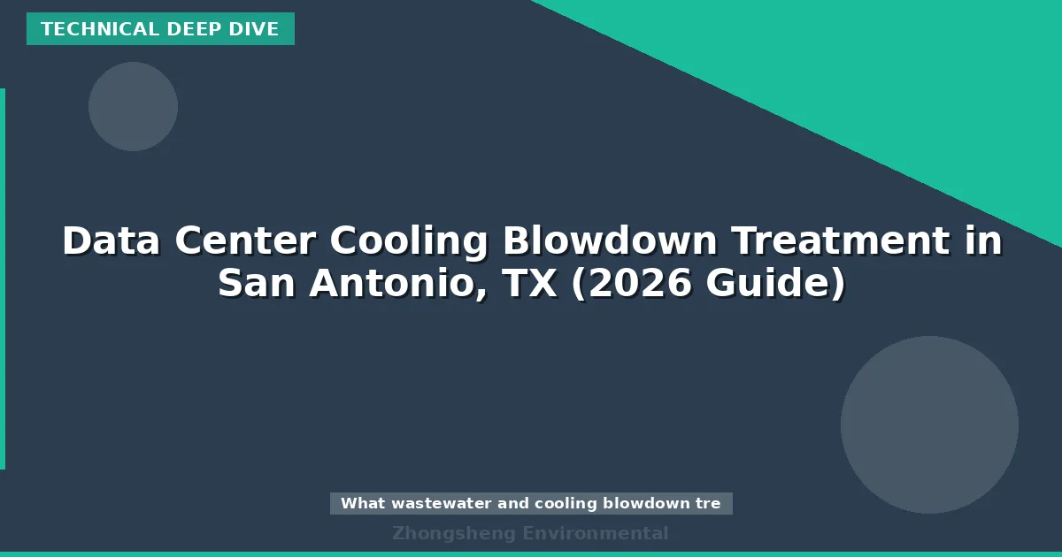 Data Center Cooling Blowdown Treatment in San Antonio, TX (2026 Guide)