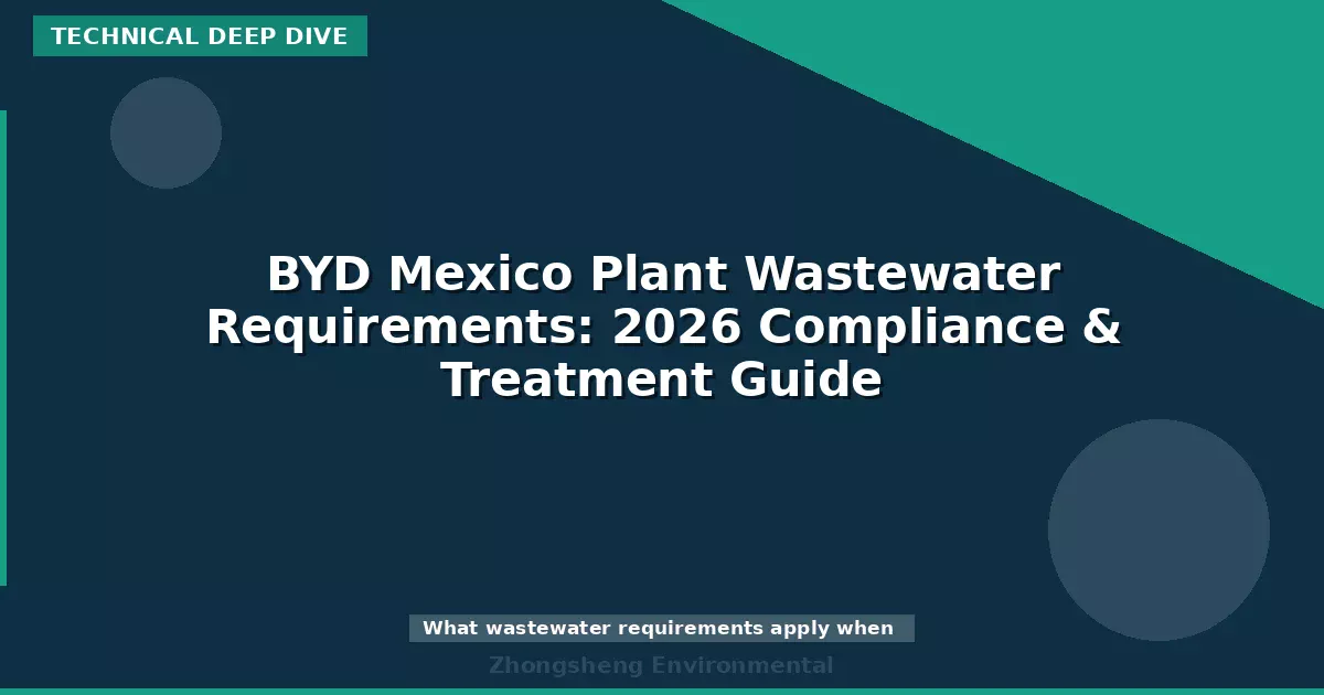 BYD Mexico Plant Wastewater Requirements: 2026 Compliance & Treatment Guide