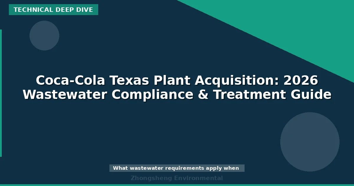 Coca-Cola Texas Plant Acquisition: 2026 Wastewater Compliance & Treatment Guide